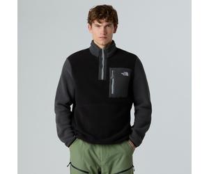 Strickfleece-Pullover THE NORTH FACE "M YUMIORI 1/4 ZIP", Herren, Gr. XXL, tnf schwarz, as, Fleece, Obermaterial: 100% Polyester, normal, Pullover, aus Strickfleece, mit Stehkragen, mit Brusttasche, p