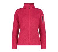 Strickfleecejacke CMP "KNITTED MELANGE FLEECE WOMAN JACKET", Damen, Gr. 34, magenta, ligh, Strick, Obermaterial: 100% Polyester, normal, eingefasste Kante, Jacken, Wärmeisolierend & Schnell trocknend