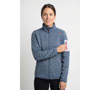 Strickfleecejacke CMP "KNITTED MELANGE FLEECE WOMAN JACKET", Damen, Gr. 38, space, sky bl, Strick, Obermaterial: 100% Polyester, normal, eingefasste Kante, Jacken, mit Reißverschlusstaschen, schnell t