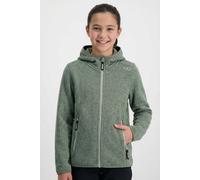 Strickfleecejacke CMP, Mädchen, Gr. 128, avocado, pist, Strick, Obermaterial: 100% Polyester, eingesetzt eingefasste Kante, Jacken, Übergangsjacke für Kinder, mit Kapuze, mit Reißverschlusstaschen (90