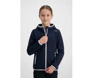 Strickfleecejacke CMP, Mädchen, Gr. 164, b.blau, sky b, Strick, Obermaterial: 100% Polyester, eingesetzt eingefasste Kante, Jacken, Übergangsjacke für Kinder, mit Kapuze, mit Reißverschlusstaschen (64