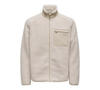 ONLY & SONS Herren ONSDALLAS Sherpa Jacket OTW VD Fleecejacke, Silver Lining, XL