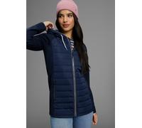Strickfleecejacke POLARINO, Damen, Gr. 44, blau (navy mélange), Fleece, Obermaterial: 100% Polyester. Einsatz: 100% Polyester. Kapuze: 100% Polyester. Wattierung: 100% Polyester, kontrastfarbene Detai