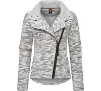 Strickfleecejacke RAGWEAR "Saskie Melange" Gr. S (36), grau Damen Jacken (89721960-S) grau