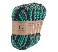 Strickgarn Alize Wooltime 5x100g 75% Wolle Oeko-Tex 100 Häkelgarn Farbwahl, Farbe:11012 Hexenkessel