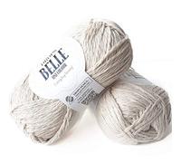 Strickgarn aus Baumwolle, Viskose und Leinen, Drops Belle, DK, leichtes Kammgarn, 50 g 03 Hellbeige