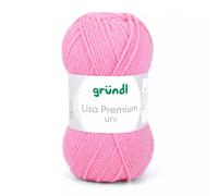 Strickgarn Lisa Premium Uni, 100% Polyacryl, Oeko-Tex Standard, 50g, 133m, Farbe 31, Rosa