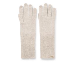 Strickhandschuhe BOSS "Lelona gloves", Damen, beige (open weiß 116), Strick, Kaschmir, unifarben, Handschuhe, aus weicher Kaschmirqualität (50785267-0) open weiß 116