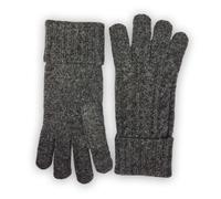 Strickhandschuhe CAPELLI NEW YORK, Damen, dunkelgrau, Strick, Materialmix, meliert, unifarben, Handschuhe, mit Zopfstrickmuster, Feinstrick, breiter Umschlag, wärmend (19952949-0) dunkelgrau