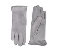 Strickhandschuhe CAPELLI NEW YORK, Damen, grau, Feinstrick, Materialmix, unifarben, Handschuhe, mit Ziernaht, Metall-Logo, Feinripp-Strick, elastisch (49038626-0) grau