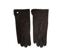 Strickhandschuhe CAPELLI NEW YORK, Damen, schwarz, Feinstrick, Materialmix, unifarben, Handschuhe, mit Ziernaht, Metall-Logo, Feinripp-Strick, elastisch (82587636-0) schwarz