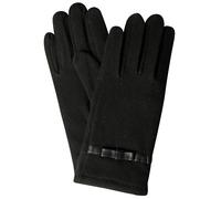 Strickhandschuhe CAPELLI NEW YORK, Damen, schwarz, Jersey, Materialmix, unifarben, Handschuhe Strickhandschuhe, mit Zierschleife, Metall-Logo, Feinstrick (46120132-0)