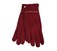 Strickhandschuhe CAPELLI NEW YORK, Damen, wine, Jersey, Materialmix, unifarben, Handschuhe, mit Zierschleife, Metall-Logo, Feinstrick (91275656-0) wine