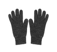Strickhandschuhe MAXIMO, Mädchen, Gr. 8, grau (carbon, meliert), Strick, Wolle, meliert, unifarben, Handschuhe, Fingerhandschuhe, Wolle, wärmend, atmungsaktiv, basic, bequem (87093412-8) carbon, melie