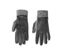 Strickhandschuhe PEARLWOOD "NICK", Herren, Gr. 9.5, schwarz, Materialmix, unifarben mit Farbeinsatz, Handschuhe, weiches Fleecefutter, Elastischer Strickbund (95242059-9,5) schwarz