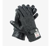 Strickhandschuhe PEARLWOOD "SMITH", Herren, Gr. 9.5, grau (schwarz), Tweed, Schafsleder, Handschuhe, Touchscreen proofed - mit 10 Fingern bedienbar (78348759-9,5) schwarz