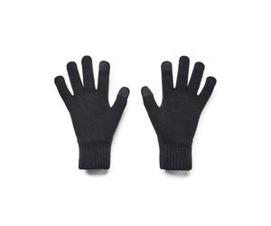 Strickhandschuhe UNDER ARMOUR "UA HALFTIME GLOVES", Herren, Gr. L/XL, schwarz (schwarz,, pitch gray), Kunstfaser, Handschuhe, für Sportmode und Outdoormode, aus 100% Polyacryl, leichtes Material (8435