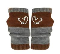 Strickhandschuhe - warme Stich-Herz-Stickhandschuhe, weicher gestrickter fingerloser Stil, Wintermuster-Design | Fingerlose Fäustlinge für Damen, Erwachsene, Teenager, Studenten, Pendler, Reisen, Aben