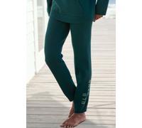 Strickhose ELBSAND, Damen, Gr. 36/38, N-Gr, blau (petrol), Feinstrick, Obermaterial: 50% Viskose, 28% Polyester, 22% Nylon, meliert, unifarben, bequem lang, Hosen, aus hochwertigem weichem Strick, Lou