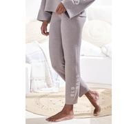 Strickhose ELBSAND, Damen, Gr. 36/38, N-Gr, grau (taupe), Feinstrick, Obermaterial: 50% Viskose, 28% Polyester, 22% Nylon, meliert, bequem lang, Hosen, aus weichem Strick, Loungewear (85615137-36) tau