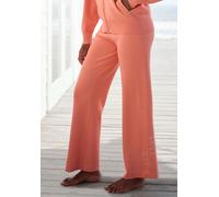 Strickhose ELBSAND, Damen, Gr. 40/42, N-Gr, orange (aprikose), Feinstrick, Obermaterial: 50% Viskose, 28% Polyester, 22% Nylon, unifarben, meliert, casual, bequem lang, Hosen, mit weitem Bein und eing