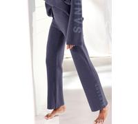 Strickhose ELBSAND, Damen, Gr. 48/50, N-Gr, blau (blau meliert), Feinstrick, Obermaterial: 50% Polyester, 50% Viskose, meliert, unifarben, bequem, Hosen, aus hochwertigen Strick (41781556-48) blau mel