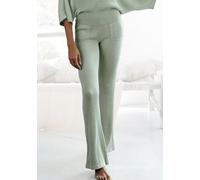 Strickhose FRENCH CONNECTION, Damen, Gr. 32/34, N-Gr, grün (mint meliert), Rippstrick, Obermaterial: 40% Viskose (LENZING™ ECOVERO™), 30% Polyacryl, 30% Polyester, meliert, bequem lang, Hosen, mit lei