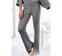 Strickhose FRENCH CONNECTION Gr. 48/50, N-Gr, grau (dunkelgrau meliert), Damen, Obermaterial: 40% Viskose (LENZING ECOVERO), 30% Polyacryl, 30% Polyester, meliert, Hosen, mit leichten ausgestellten Be