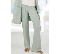 Strickhose LASCANA, Damen, Gr. 36/38, N-Gr, blau (mint), Feinstrick, Obermaterial: 50% Viskose (LENZING™ ECOVERO™), 28% Polyester, 22% Polyamid, meliert, bequem lang, Hosen, lässig aus hochwertigem St