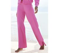 Strickhose LASCANA, Damen, Gr. 36/38, N-Gr, pink, Obermaterial: 50% Viskose, 28% Polyester, 22% Nylon, unifarben, Basic, bequem lang, Hosen, mit weitem Bein, Loungewear (12184648-36) pink