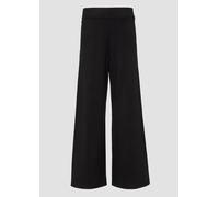 Strickhose mit Wide Leg aus Viskosemix 36 schwarz