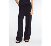 Strickhose mit Wide Leg und Biesen blau 40