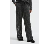 Strickhose SOCCX, Damen, Gr. 3XL, Normalgrößen, grau (schwarz), Strick, Material: 55% Viskose, 43% Polyester, 2% Elasthan, bedruckt, relaxed fit lang, Hosen, mit Elastikbund (43603633-XXXL) schwarz