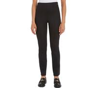 Strickhose TOMMY HILFIGER "SLIM ELEVATED KNITTED PANT", Damen, Gr. 34, N-Gr, schwarz, Strick, Obermaterial: 70% Viskose, 22% Polyamid, 8% Elasthan, unifarben, slim fit knöchellang, Hosen Strickhose, m