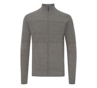 11 Project PRYannik Herren Strickjacke Cardigan Feinstrick mit Stehkragen und Reißverschluss, Größe:L, Farbe:Gray Melange (1840051)