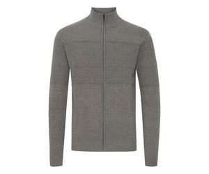 Strickjacke 11 PROJECT "Strickjacke PRYannik", Herren, Gr. XL, grau (gray melange), Obermaterial: 80% Baumwolle CO. 20% Nylon NY., Strickjacken Strickjacke (69419216-XL) gray melange