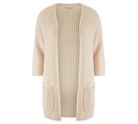 Strickjacke 3/4-Arm aus Schurwolle und Kaschmi Peter Hahn beige 36