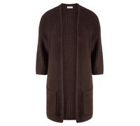 Strickjacke 3/4-Arm aus Schurwolle und Kaschmi Peter Hahn braun 36