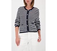 monari - Strickjacke mit Streifen marine ringel - Gr. - 38