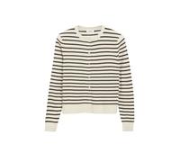 Geringelte Strickjacke mit Knopfleiste 40 braun|beige 2181433.89H9.40
