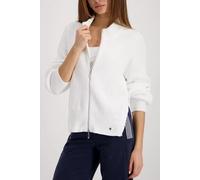 monari - Strickjacke aus Chenillegarn off-white - Gr. - 42