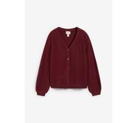 Strickjacke BONPRIX, Damen, Gr. 48/50 (XL), rot (dunkelbeere), Obermaterial: 75% Polyacryl, 22% Polyester, 3% Elasthan, bequem, Strickjacken Strickjacke, mit Knöpfen, bequeme Passform, im Casual-Stil 