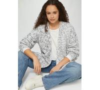 Melierter Cardigan mit weiten Ärmeln im Relaxed Fit 50 grau 2163452.98X0.50