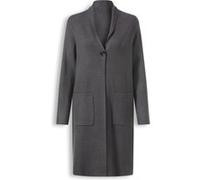 Strickjacke HEINE, Damen, Gr. 42, grau (anthrazit, meliert), 50% Viskose, 28% Polyester, 22% Polyamid, unifarben, Strickjacken Strickjacke (40966101-42) anthrazit, meliert