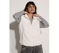 Strickjacke APRICOT "Fleeceweste", Damen, Gr. L (40), beige (creme), gewebt, Obermaterial: 100% Polyester PES., uni, Strickjacken Strickjacke, mit durchgehendem Reißverschluss (75818156-40) creme