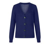 Strickjacke aus 100% Kaschmir Peter Hahn blau 42
