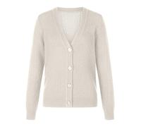Strickjacke aus 100% Kaschmir Peter Hahn weiss 44