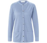 Strickjacke aus 100%Schurwolle Pure Tasmanian Wool Peter Hahn blau 38