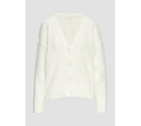 Strickjacke S.OLIVER Gr. 44, beige (ecru) Damen Strickjacken (99420368-44) ecru