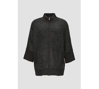 Strickjacke aus Bouclé aus im Wollmix S/M grau 2158270.9822.S_M